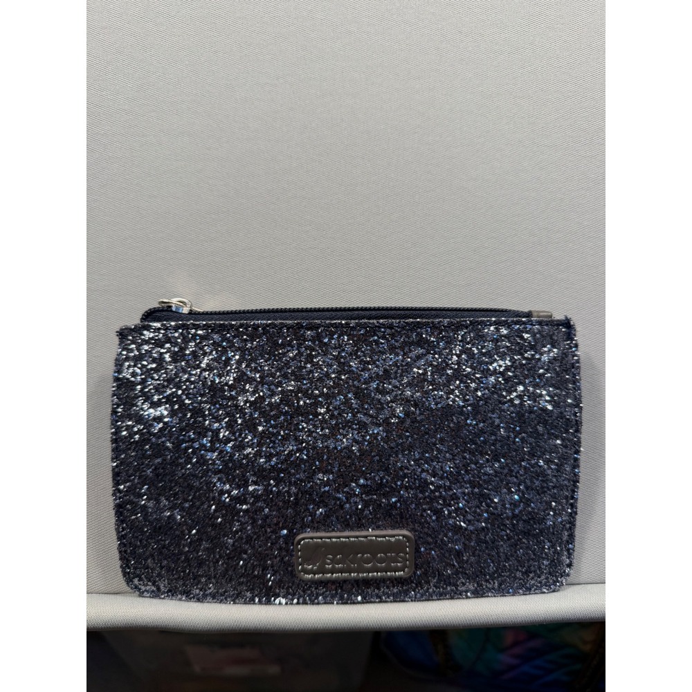 Sakroots Navy Blue Spirit Desert Glitter Zip Pouch Wallet